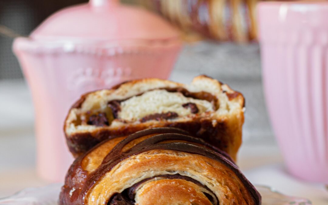 Pain au chocolat bicolor